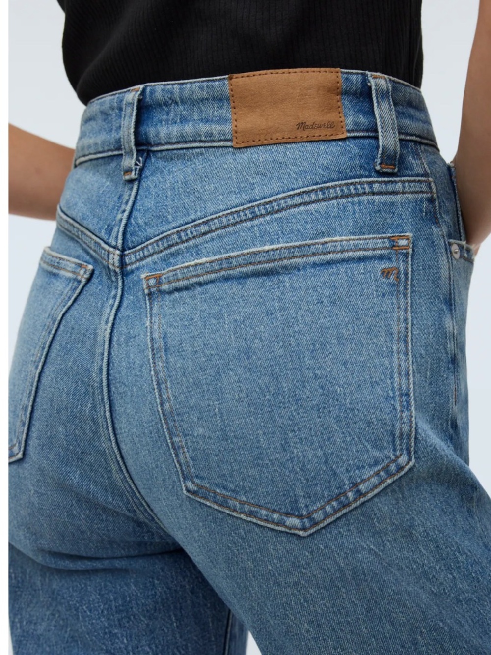 Madewell The '90s Straight Blue Rondell Wash Comfort Stretch Jean Size 30 - Picture 5 of 16